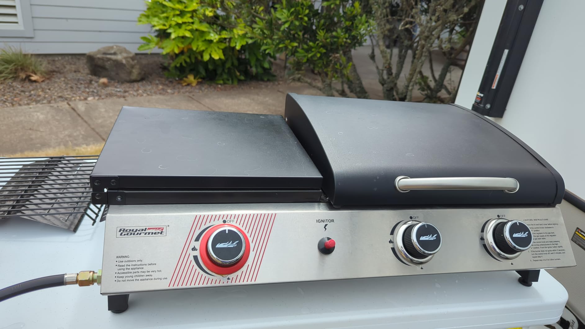Royal Gourmet PD1305H 3-Burner Propane Gas Grill, Griddle Combo with Lid customer photo 2