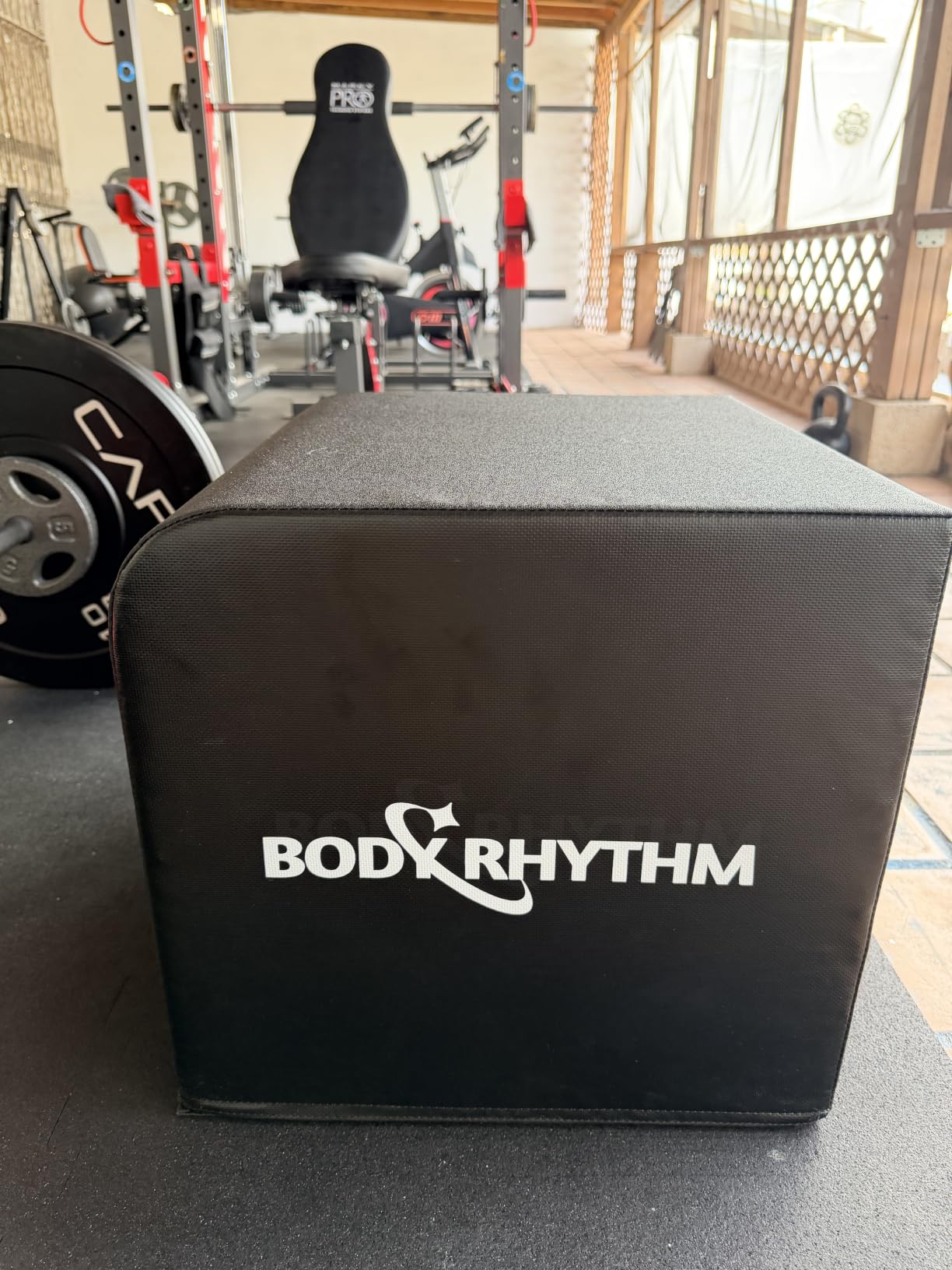 BODYRHYTHM Multi-Functional Total Body Workout Box for Hip Thrust, Glute Bridge, Box Jump Training, Hip Thrust Bench Booty Workout Box Platform. customer photo 2