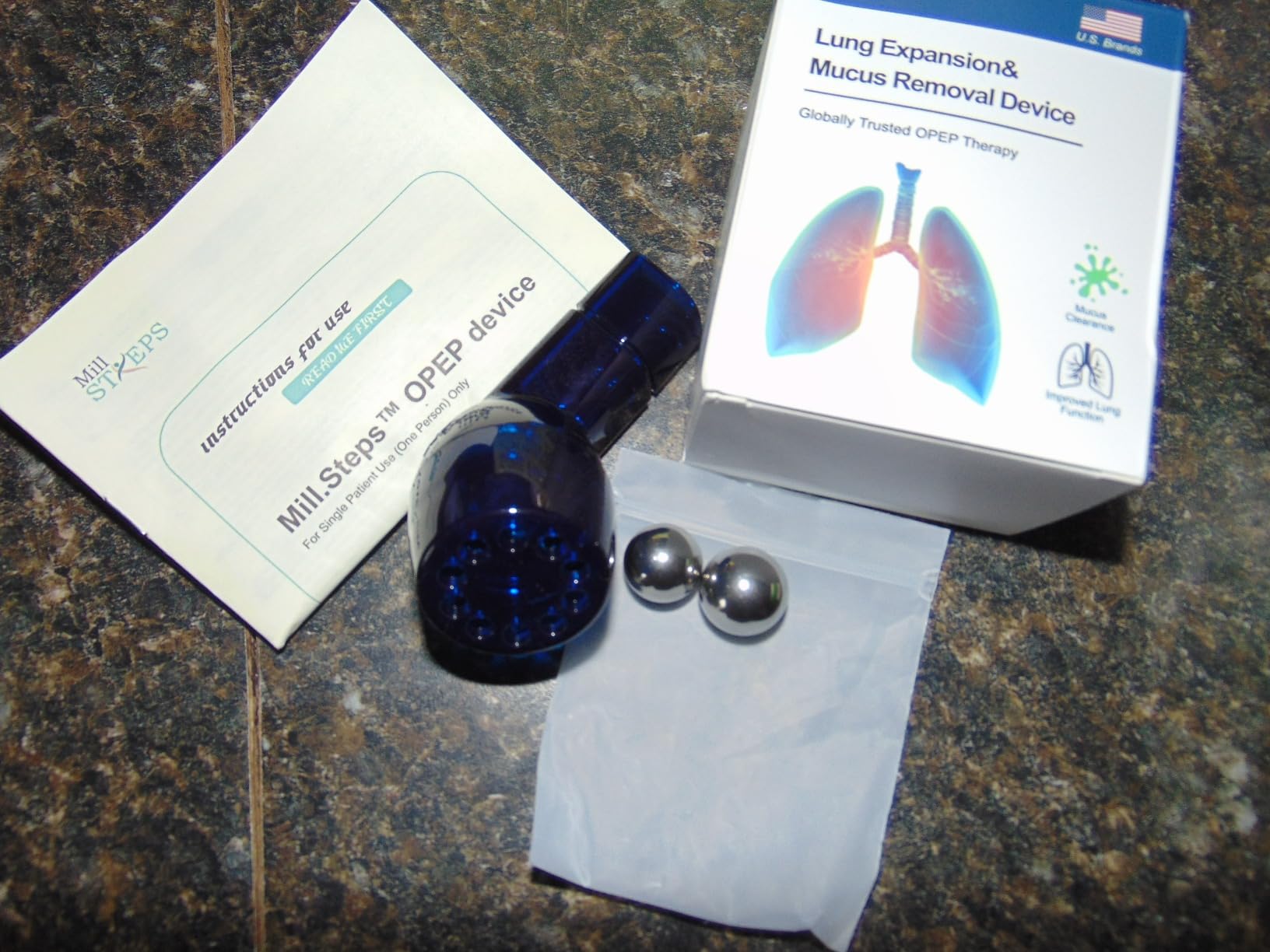 MILLSTEPS Breathing Exercise Device for Lungs,Flutter Valve,Expiratory Breathing Exerciser - Clear Mucus from Airways Naturally & Build Stronger Lungs (Blue) customer photo 2