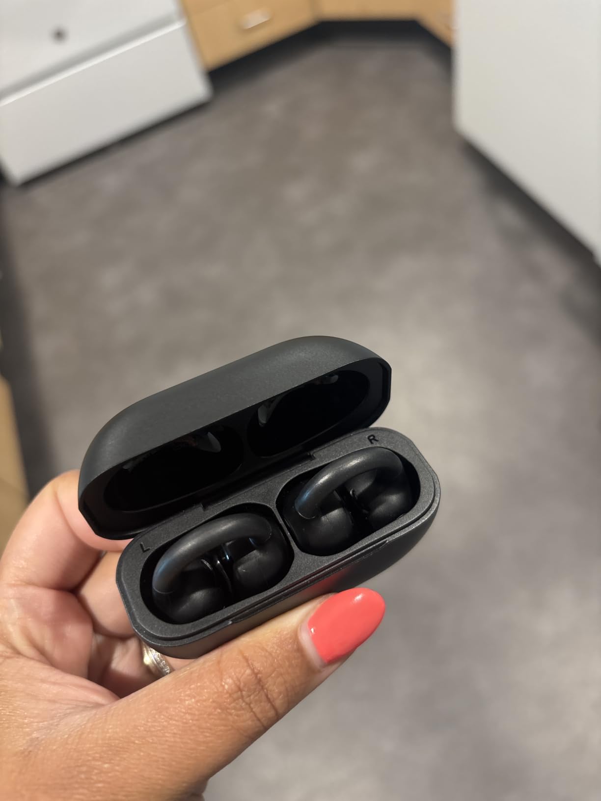 JLab, Flex, Open Ear Earbuds, Clip On Wireless Bluetooth Earbuds, Open Ear Headphones, Teal customer photo 1