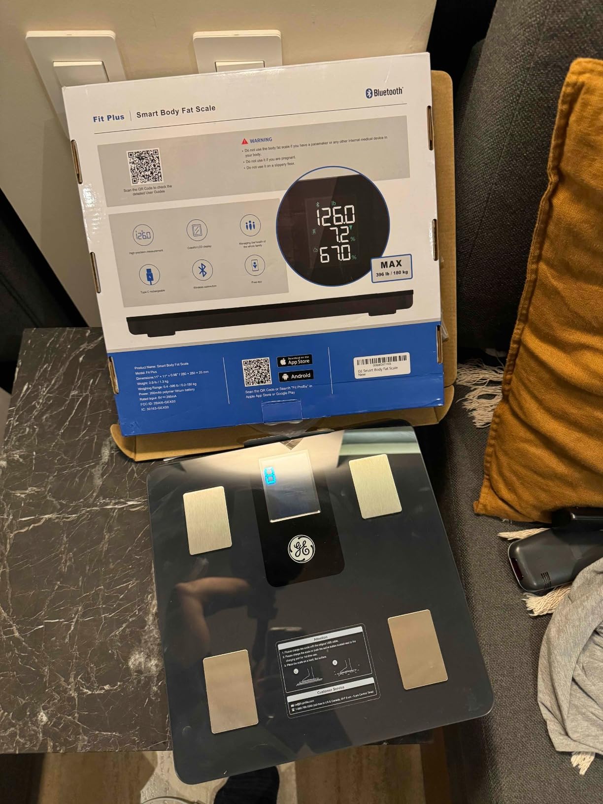 GE Smart Scale for Body Weight: Full Body Composition Analyzer, 50+ Metrics customer photo 1