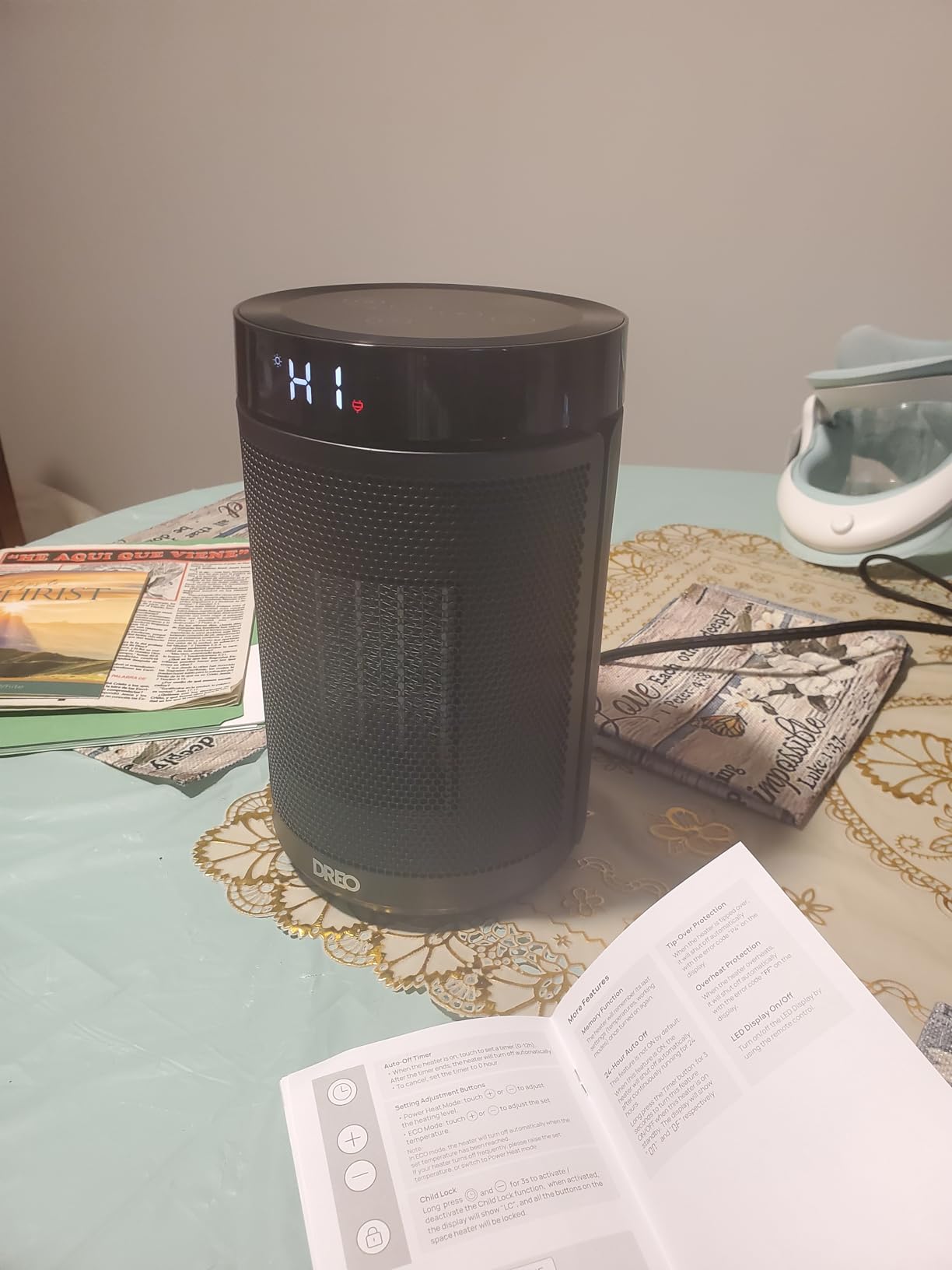 DREO Space Heater, Portable Electric Heaters for Indoor Use with Remote customer photo 2