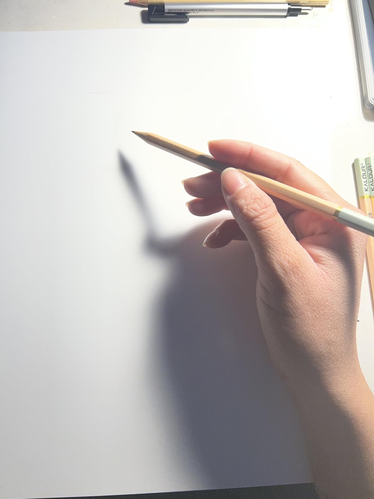KALOUR 18-Piece Professional Sketch Pencil Set - Includes 5H to 14B Pencils, Vinyl Eraser, Kneaded Eraser, Sharpener and Paper Blending Stump - Ideal for Artists and Beginners customer photo 2
