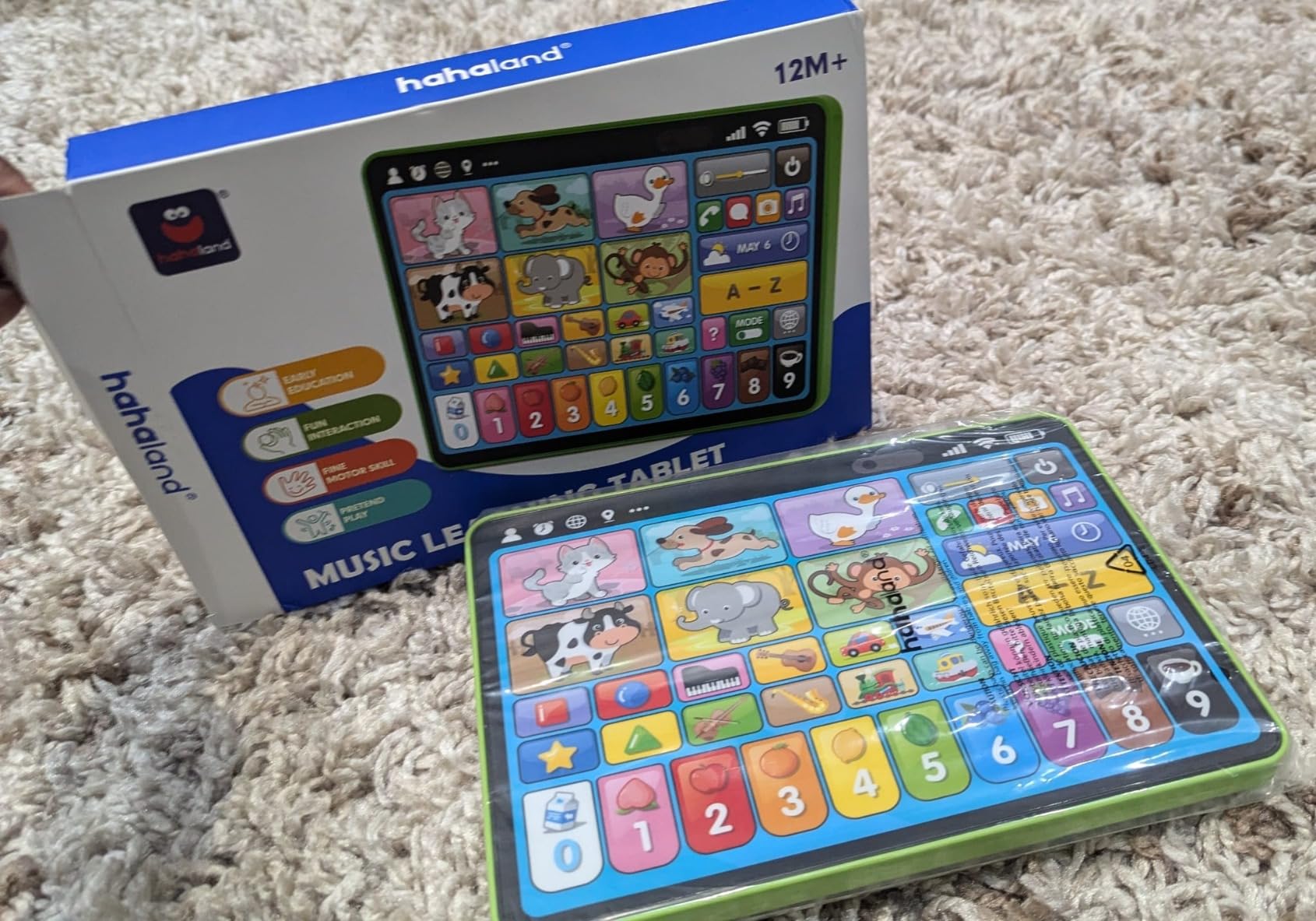 hahaland 5-Language Learning Tablet Toy for Toddler 1-3 with Speech Therapy customer photo 1
