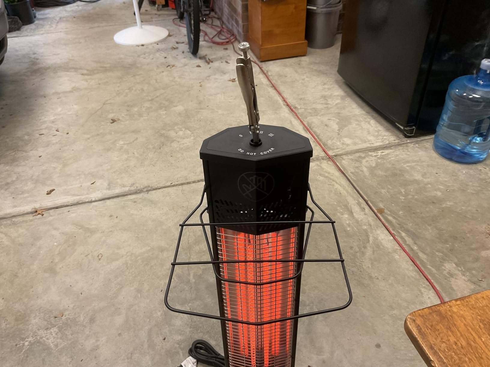 Encyclpo Patio Heater for Outdoor Use,1500W Infrared, 36 in Portable Tower Heater, 3 Levels, IPX5 Waterproof, Tip-Over&Overheat Protection for Garage, Indoor, Large Room, Backyard, Home customer photo 1