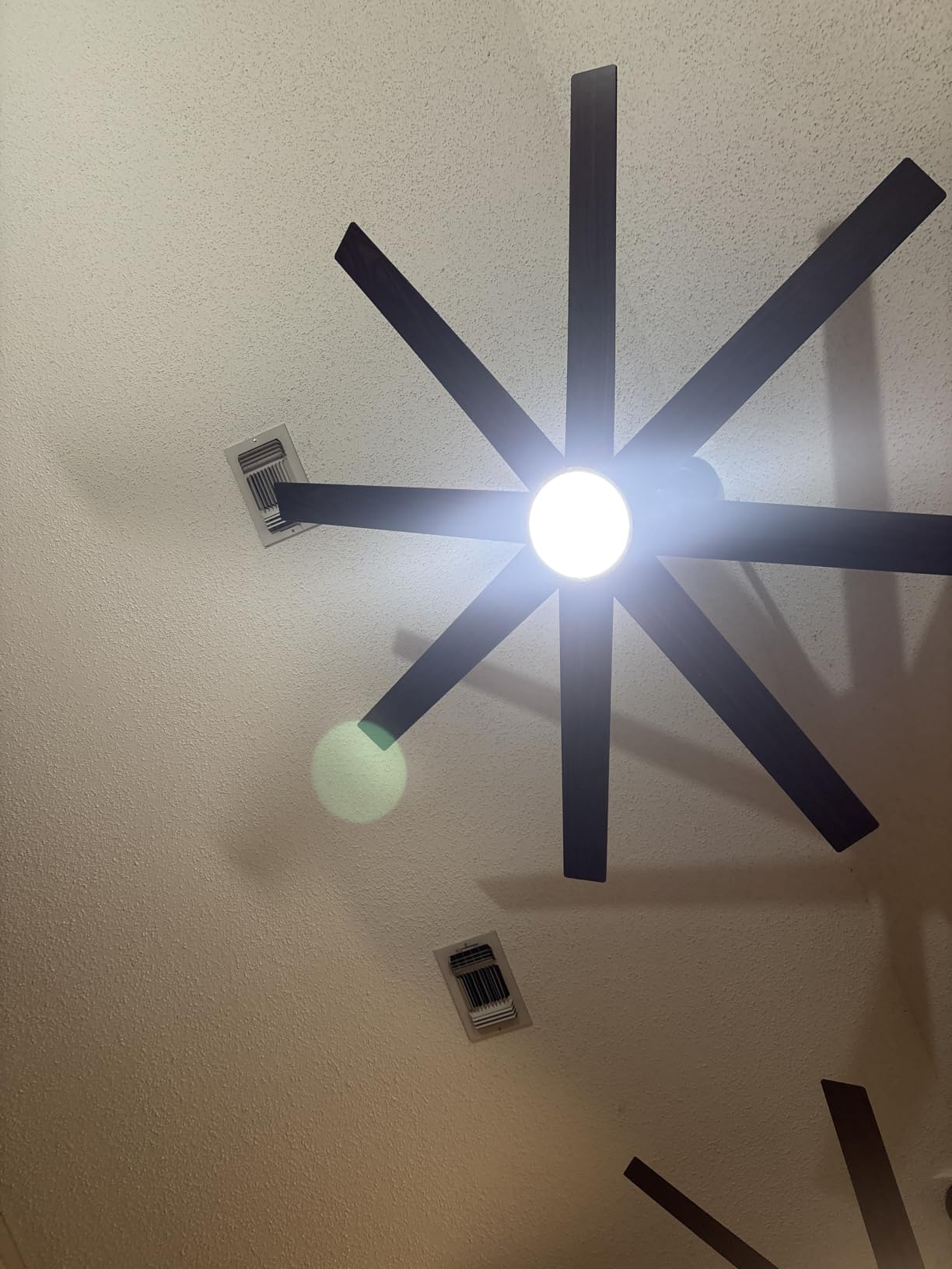 Fanbulous 65 Inch Black Ceiling Fans No Light with Remote, 6 Speeds customer photo 1