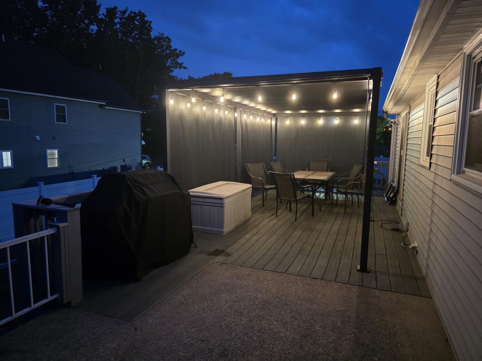 MIRADOR 80S Louvered Pergola 10' x 12', Modern Style with Adjustable Louvers and Integrated Drainage System for Deck Garden Yard, Easy Installation, Charcoal customer photo 1