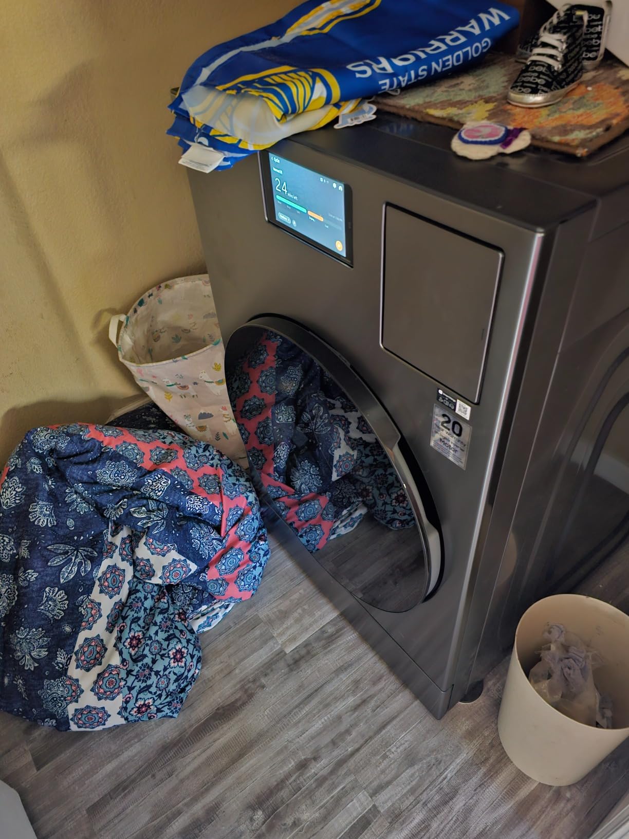 Samsung 5.3 cu. ft. Bespoke AI Laundry Ventless Heat Pump Dryer Combo All-in-One Ultra Capacity Washer with AI Home, Dark Steel, WD53DBA900HZA1 customer photo 1