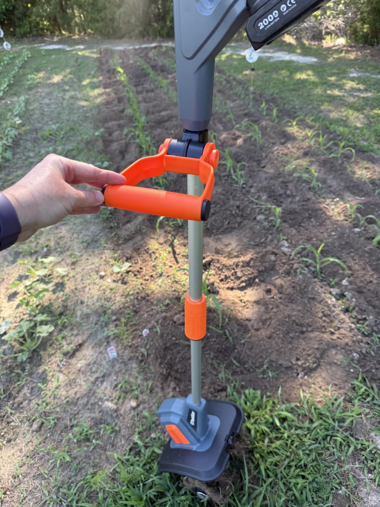 Cordless Tiller Cultivator for Gardening, Battery Powered Garden Rototiller customer photo 1
