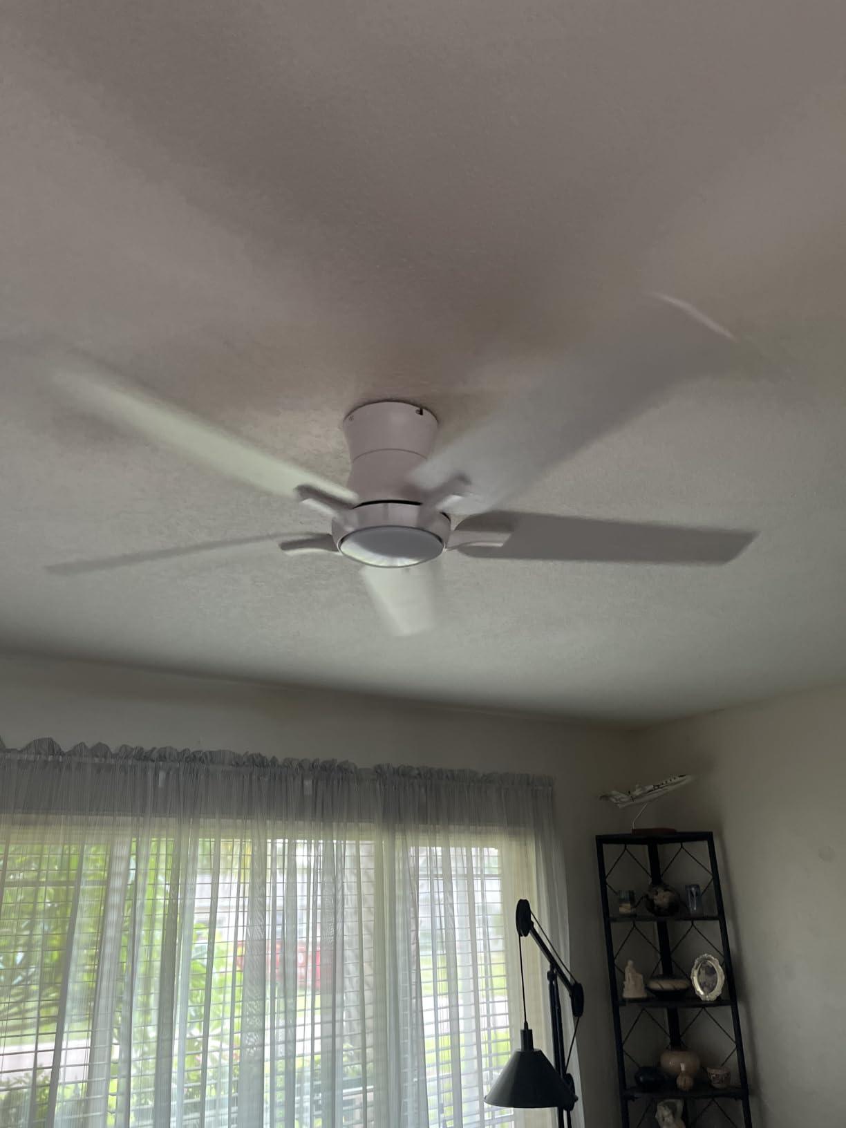 POCHFAN 52 Inch Ceiling Fans with Lights and Remote, Brushed Nickel Flush Mount Low Profile Ceiling Fan for Bedroom, Living Room, Patio, Dimmable 6 Speeds Noiseless, ETL Listed customer photo 2