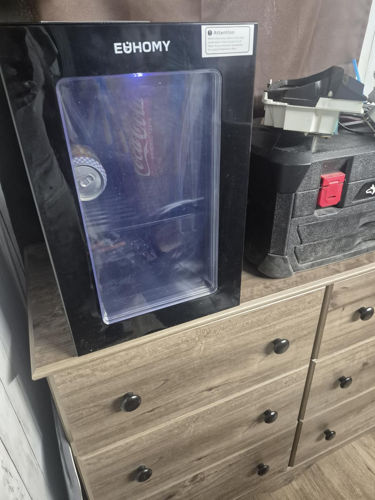 EUHOMY 24 Can Mini Fridge, 18L Beverage Refrigerator with Quiet Compressor customer photo 1