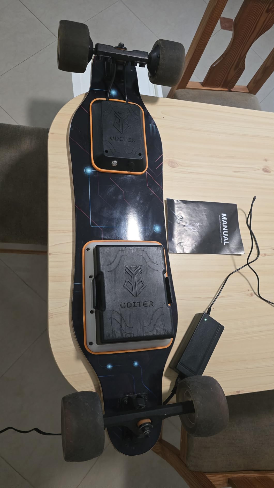 UDITER(S3/Pixel/Mini) Electric Skateboard, Full-Screen Deck & Swap-Battery | 24/12 Miles Max Range, Dual 600W Hub-Motors with 4 modes, 105*65mm PU Wheels, Smooth Braking, 330lb Max Load, UL-Certified customer photo 1