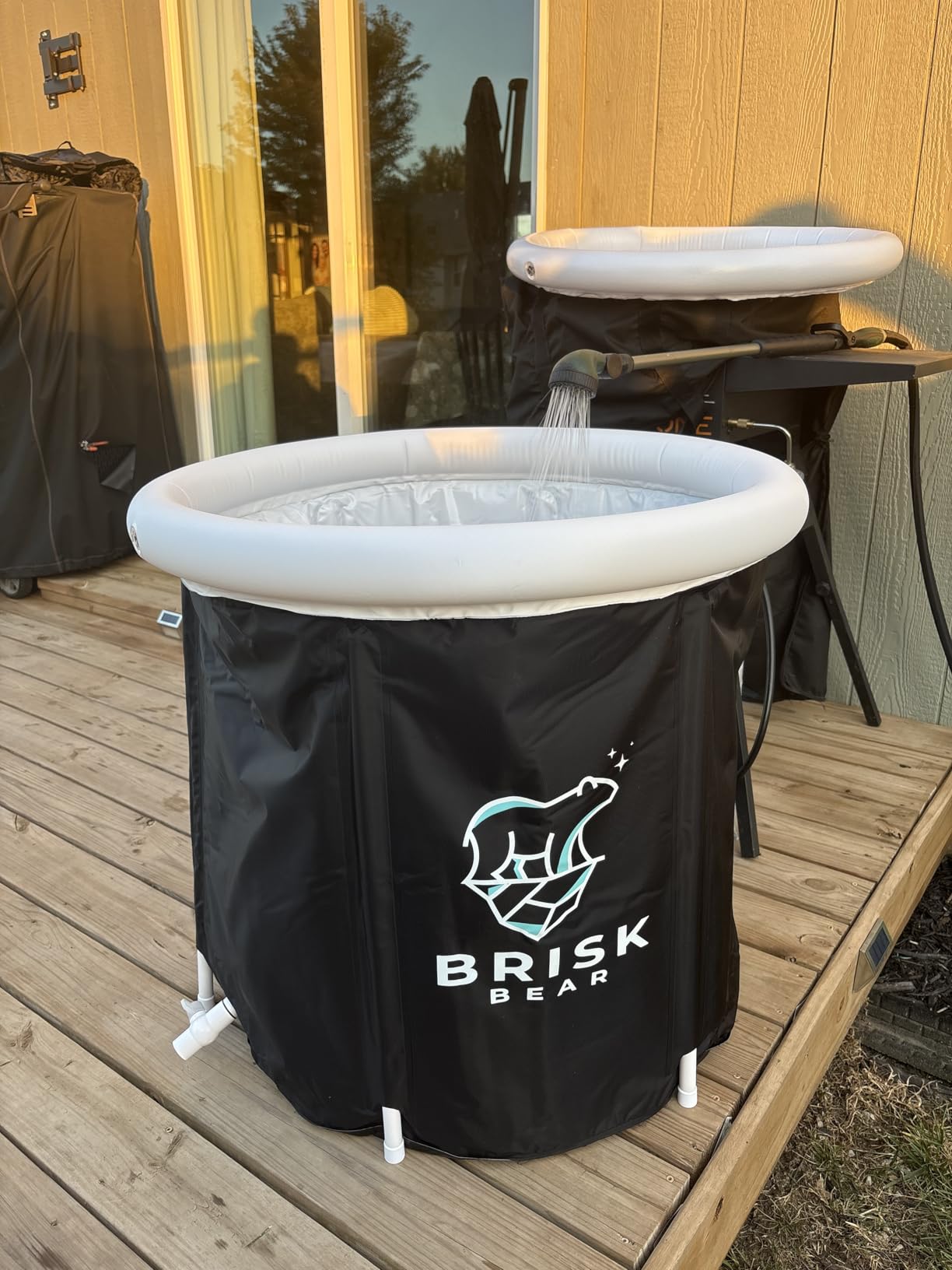 XL Oval Ice Bath Tub for Athletes with Cover by Brisk Bear - Extra Large Cold Plunge Tub for Recovery - Ice Tub with Digital Timer, Thermometer & Reusable Ice Molds - Cold Plunge to Soothe Muscles customer photo 1