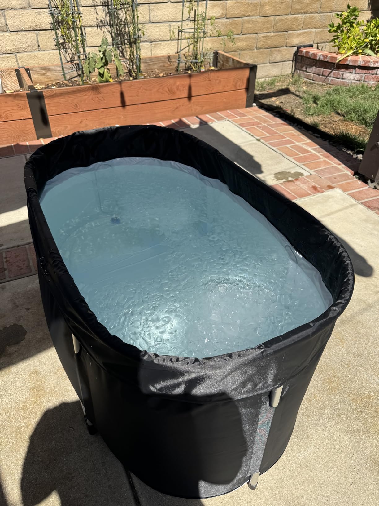 XL Oval Ice Bath Tub for Athletes with Cover by Brisk Bear - Extra Large Cold Plunge Tub for Recovery - Ice Tub with Digital Timer, Thermometer & Reusable Ice Molds - Cold Plunge to Soothe Muscles customer photo 2