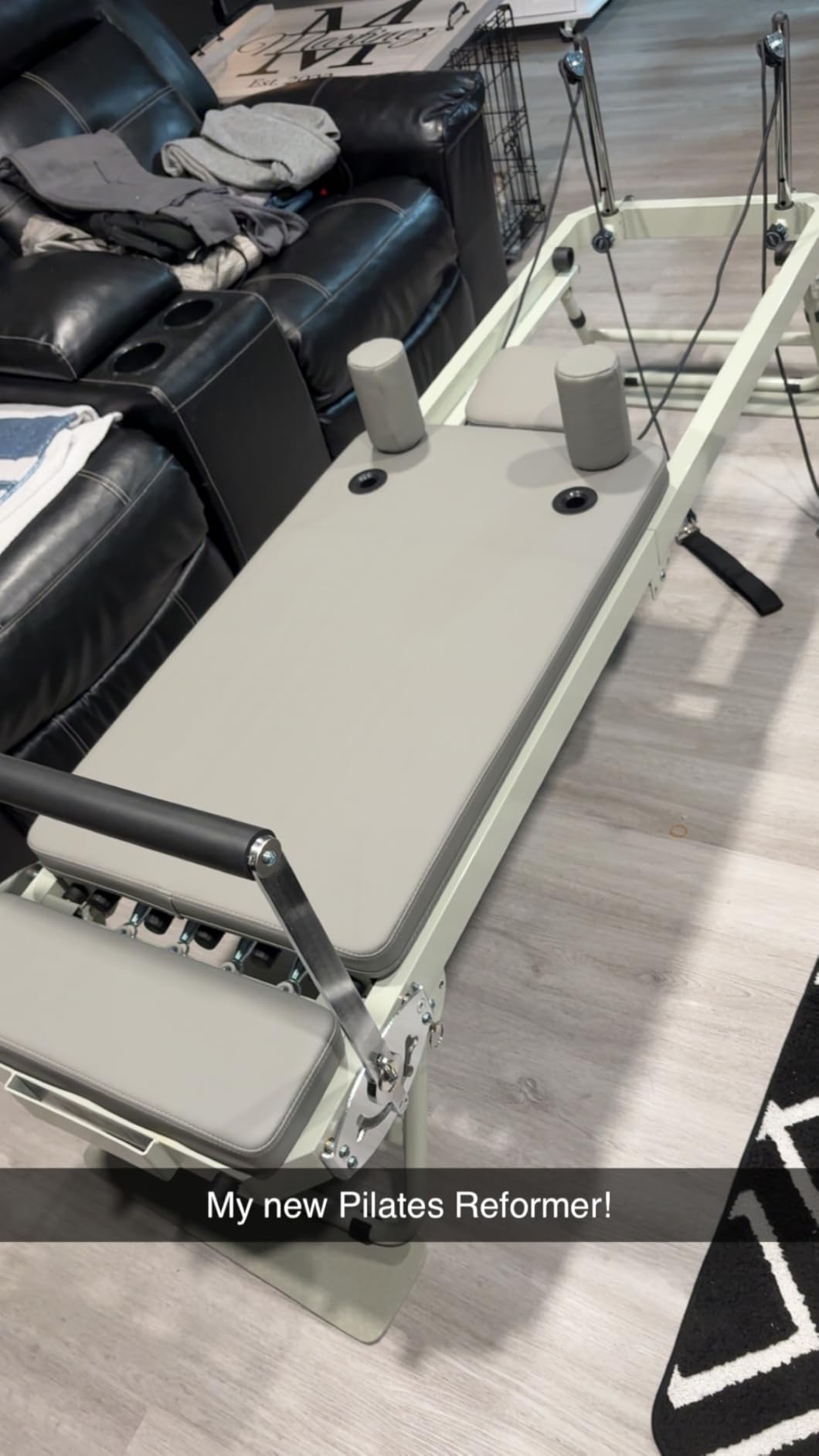 Pilates Reformer, HOWHAI Reformer Pilates Machine Foldable for Home Gym, Pilates Equipment with Jump Board and Dual Resistance -Springs and Cords (400lbs Capacity) customer photo 2
