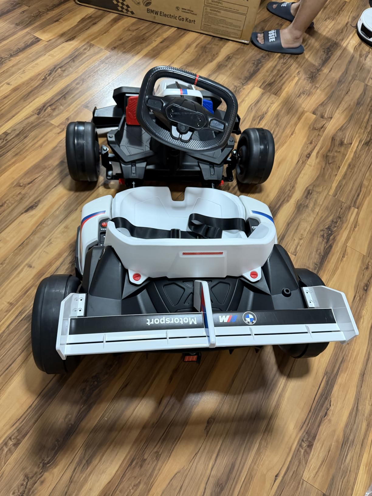 Wanan 24V Electric Go Kart with Adjustable Seat, Licensed BMW Drift Kart with Dual Motors, Crazy Go Cart for Kids Ages 6-12, LED Lights, Drift Mode and 2 Speed (Red) customer photo 2