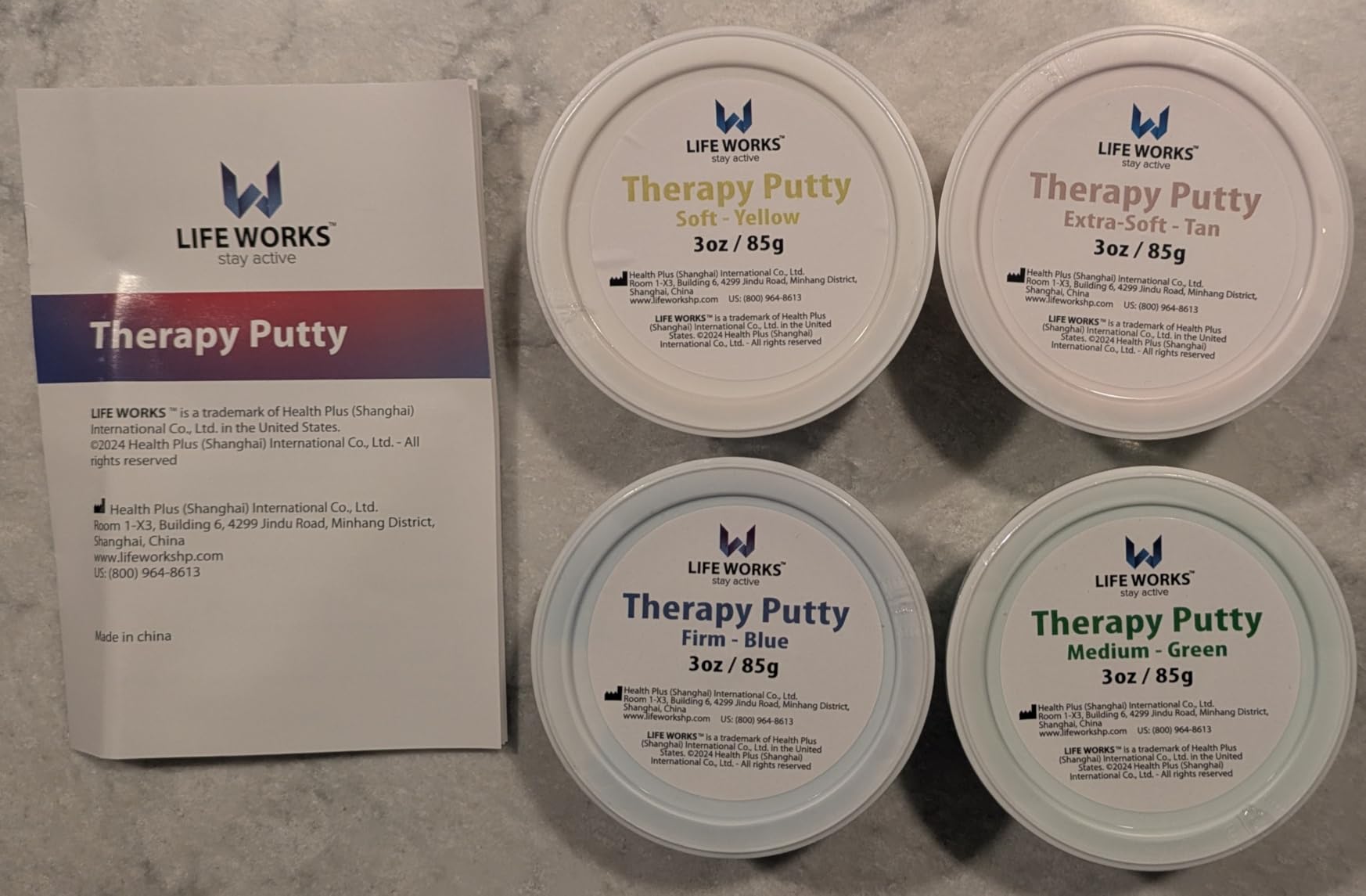 LIFE WORKS Adult Hand Therapy Putty, Grip Exercise, 6-Pack, Silicone customer photo 1
