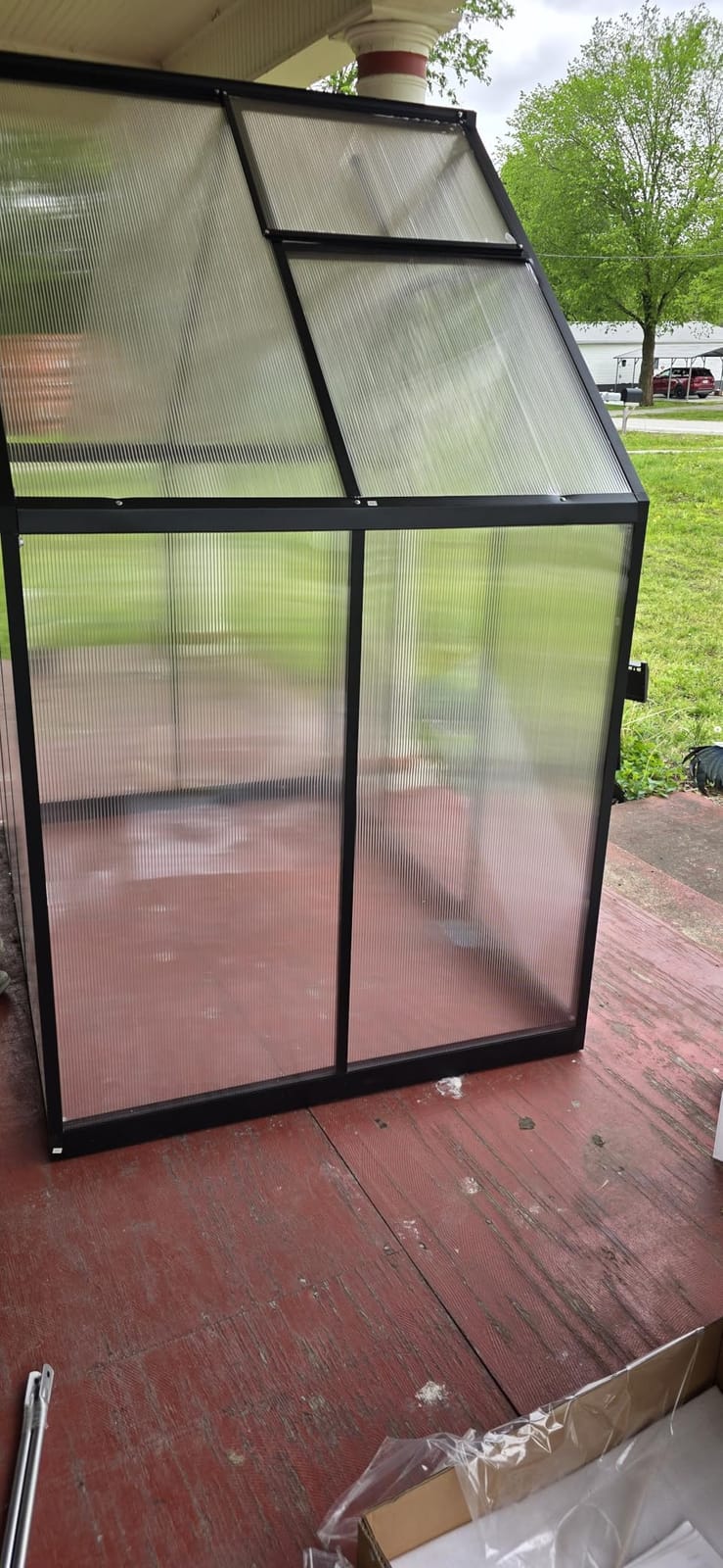 8X10FT Greenhouse with Thermometers, Large Aluminum Greenhouse for Outdoors customer photo 1
