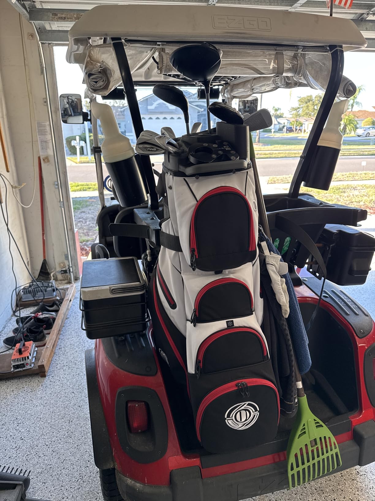 Shopsource Golf Cart Bag, 14 Way Molded Lock Top Club Bag with Full-Length Dividers, Upgrade 900D Oxford Silence Cart Bags for Men with Handles Ergonomic Strap, Stable Base customer photo 2