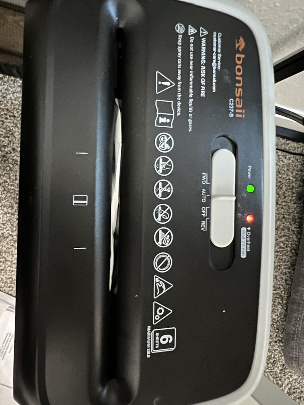 Bonsaii 6-Sheet Cross Cut Paper Shredder for Home, 3.4 Gal Bin | P-4 Security Level, Shreds Credit Cards, Staples & Paper Clips, with Portable Handle, Small Shredder for Home Office, C237-B customer photo 2