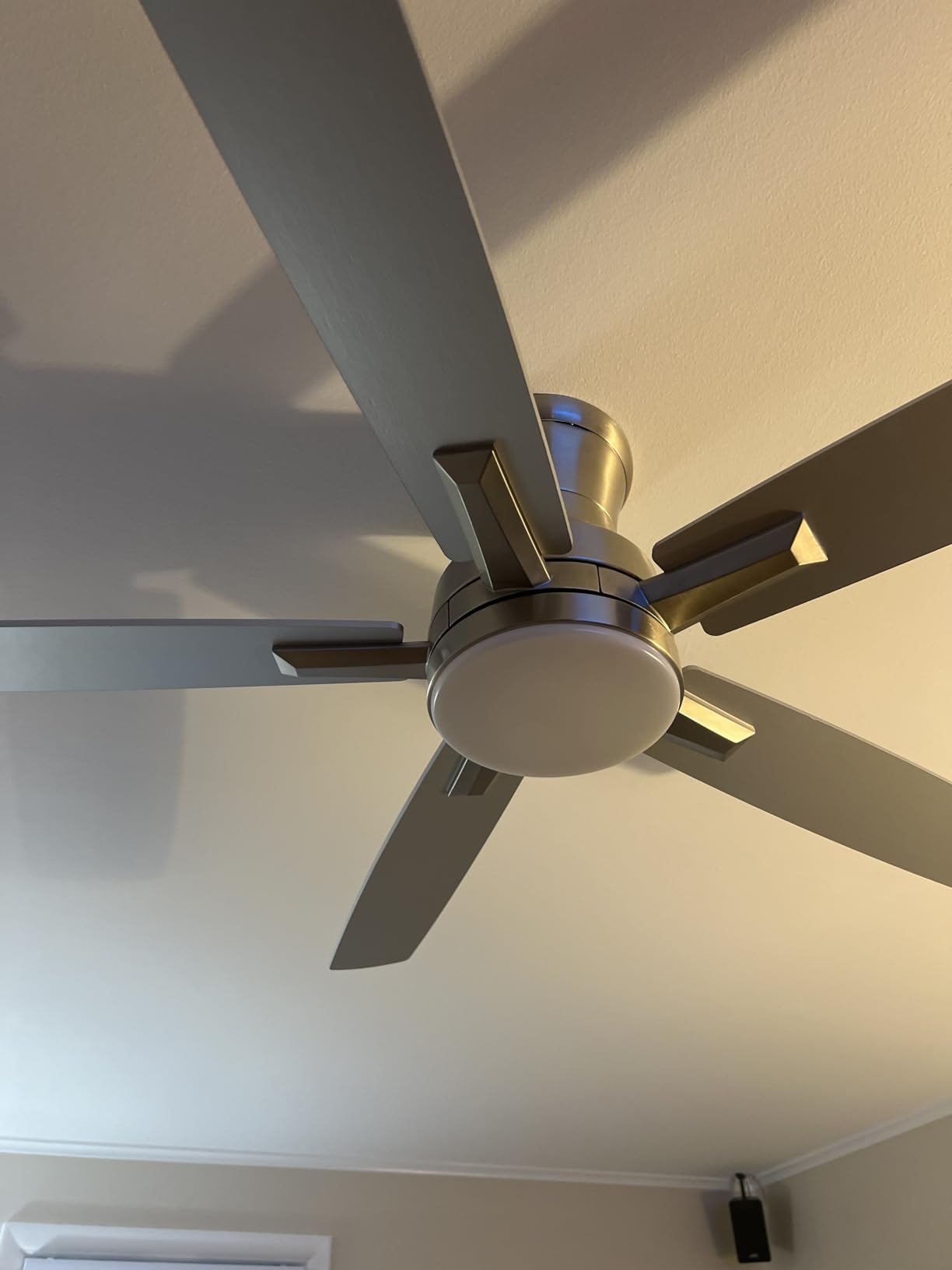 52 Inch Flush Mount Brushed Nickel Ceiling Fan with Light and Remote Control.Noiseless,Dimmable,3CCT,6 Speeds Reversible, Low Profile DC Ceiling Fans for Indoor or Covered Outdoor Use,ETL Listed customer photo 2