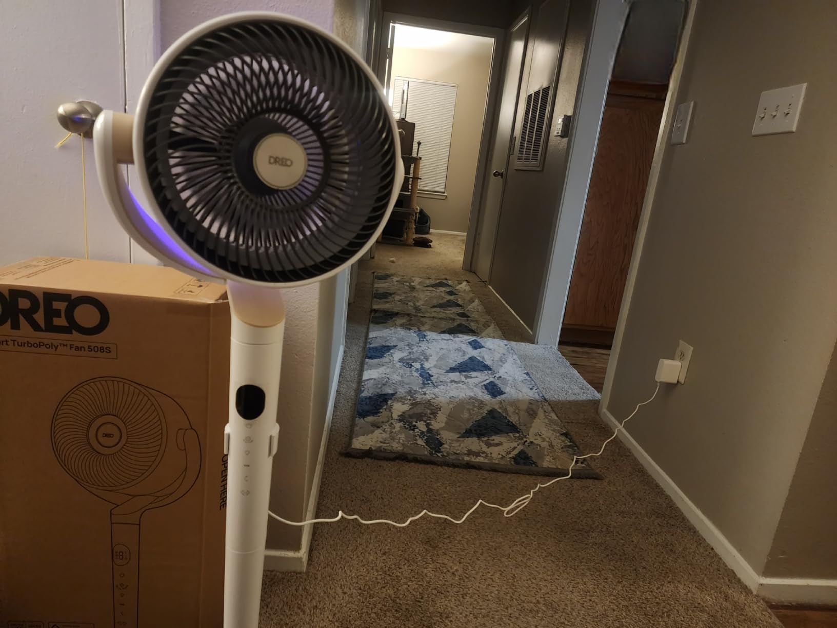 DREO Smart Pedestal Fan for Bedroom, 120°+120° Omni-Directional Oscillating customer photo 2