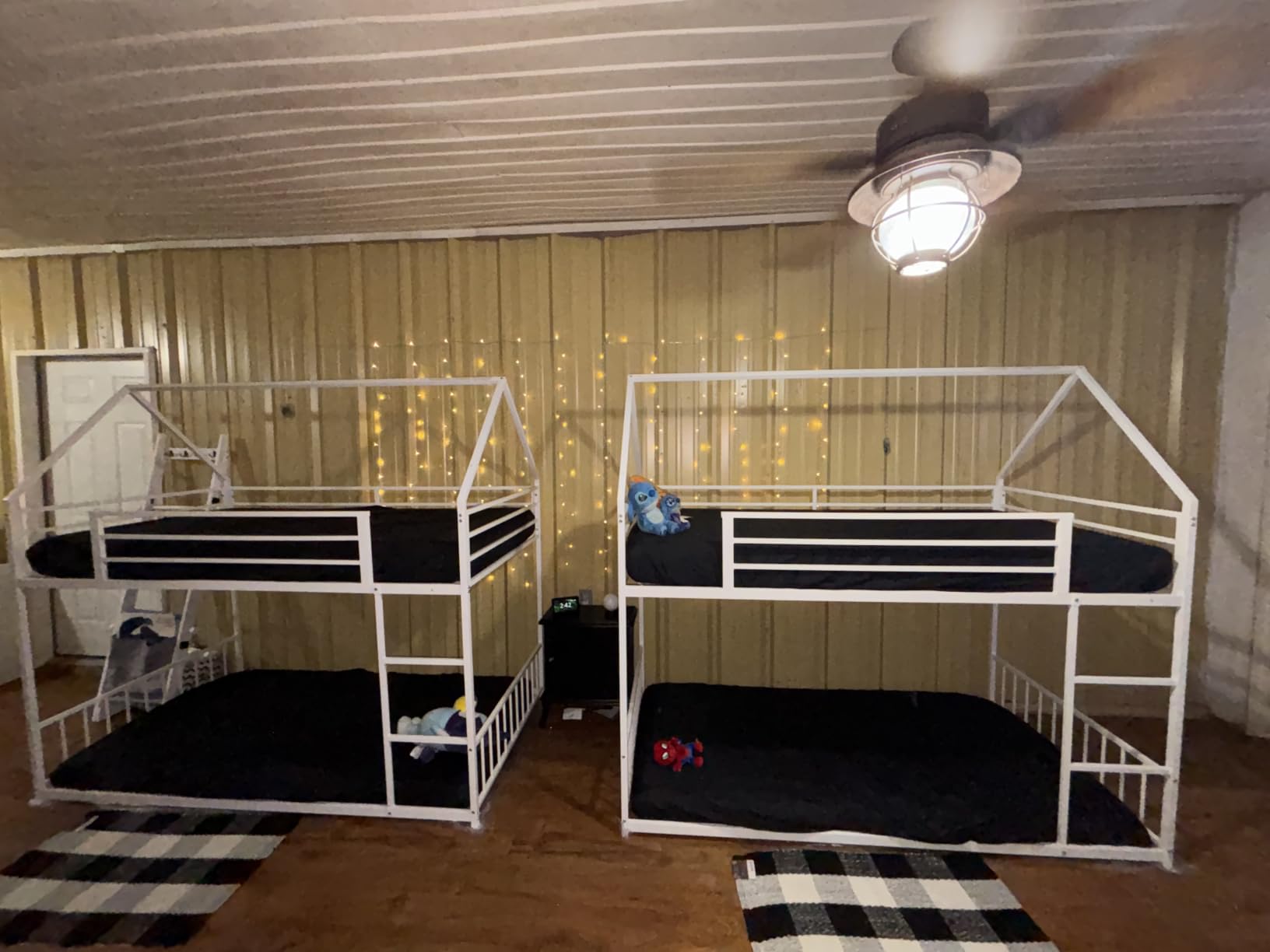 LIKIMIO Bunk Bed Twin Over Twin, House Bunk Bed Frame with Ladder, White customer photo 2