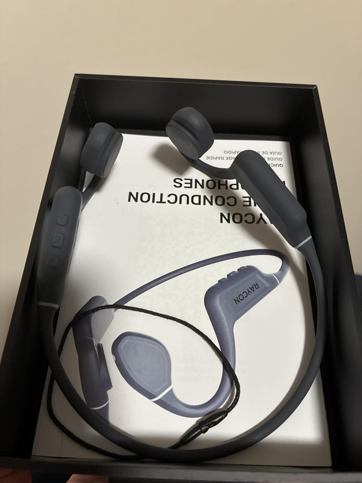 Raycon Bone Conduction Headphones - Open Ear Running Headphones & Bluetooth Earbuds, Sweat & Water-Resistant with Mic (Gray) customer photo 1