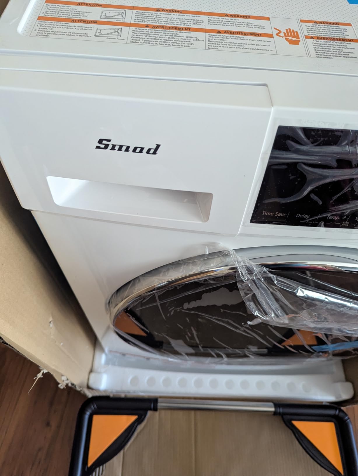 Washer and Dryer Combo, 120V All In One Ventless Compact 2.7 Cu.ft 24 Inch Large Capacity, Lavadora y Secadora 2 in 1 for RV Apartment Home, Child lock, Full-Automatic, Overnight Wash and Dry customer photo 1