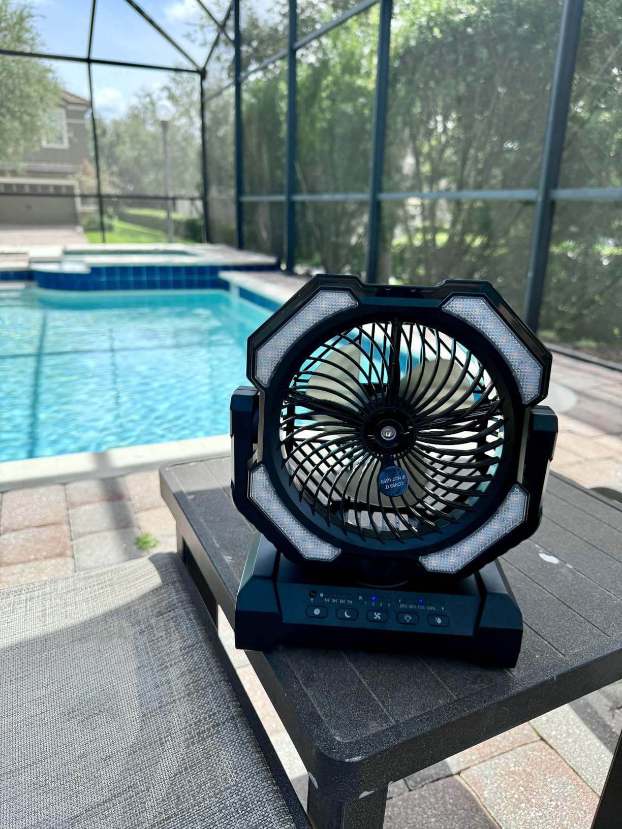 Camping Misting Fan, 24000mAh Portable Battery Powered Fan with Mist, Light customer photo 2