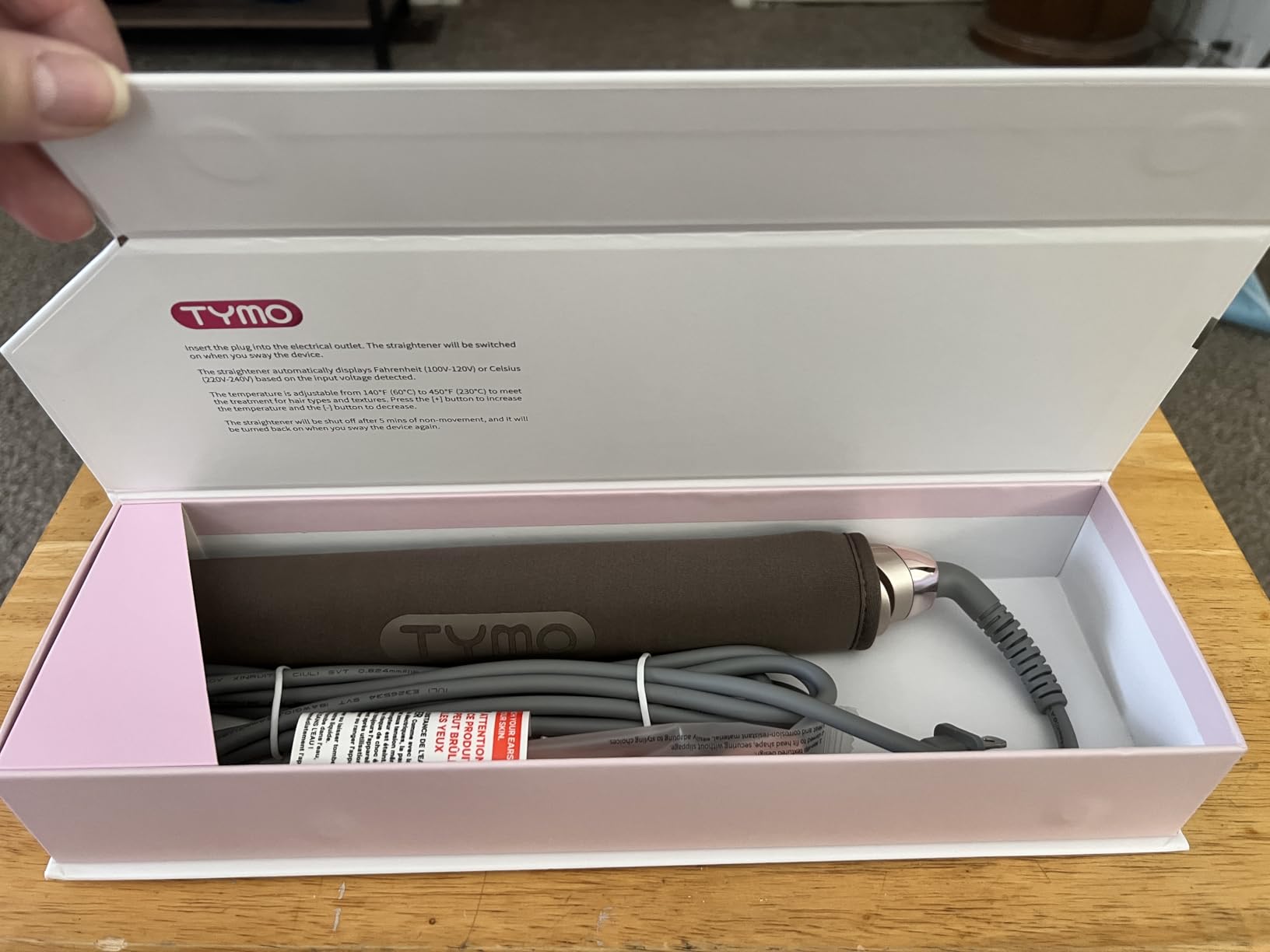 TYMO Flat Iron Hair Straightener and Curler 2 in 1 with 10s Fast Heating, 1 Inch Professional Titanium Straightening Curling Iron with 32 Adjustable Temp and Automatic Shut Off, Champagne customer photo 2