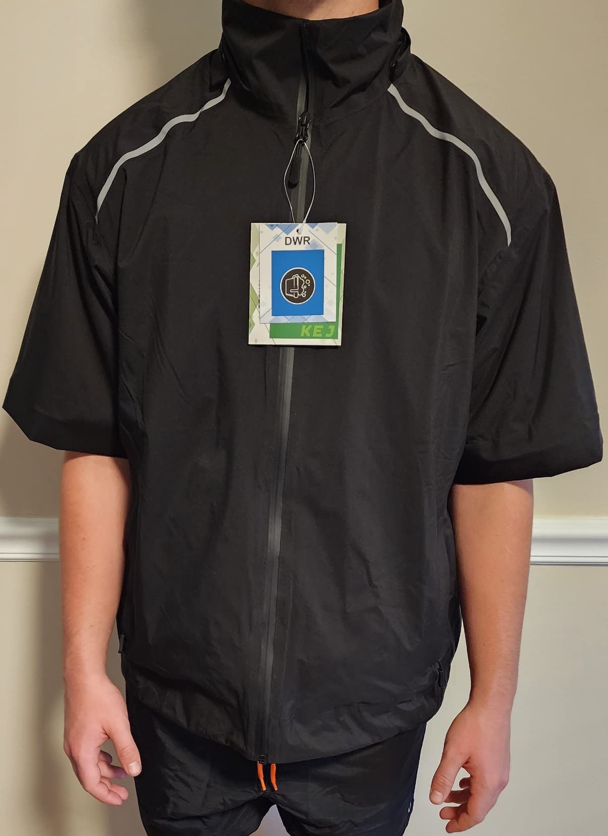 K.E.J. Golf Rain Jacket for Men Waterproof Raincoat Lightweight Jacket Golf Suit for Hiking Cycling Running Camping Traveling customer photo 1