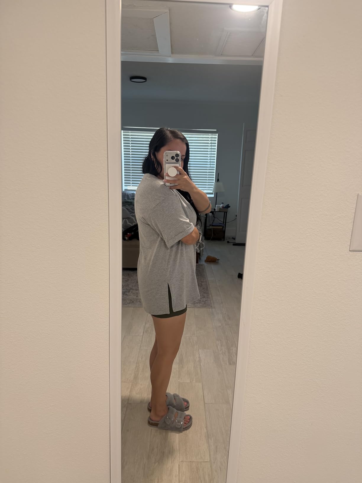 Trendy Queen Plus Size Oversized V Neck Tshirt Tops Workout Wear customer photo 1