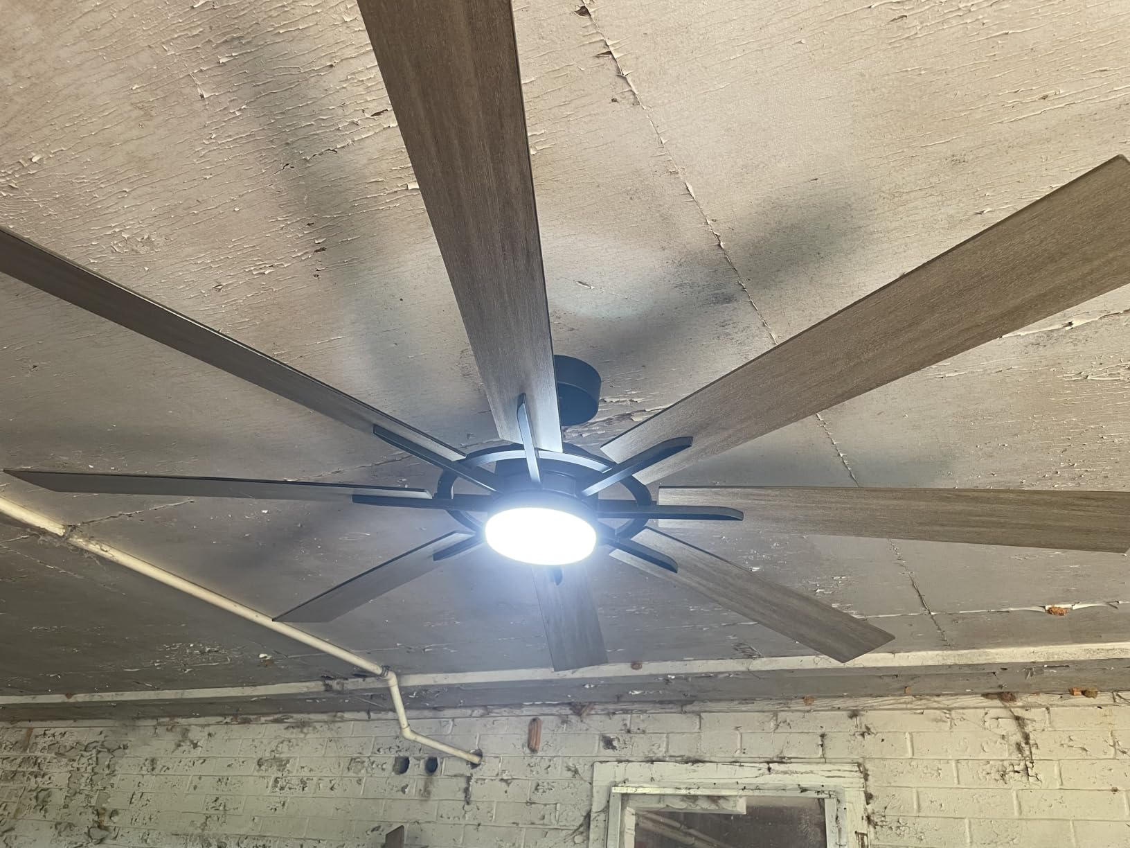 Large Ceiling Fans with Lights: Modern 72 Inch 8 Blade Outdoor Ceiling Fan with Remote APP Control - Dimmable Black Big Fan Light Indoor Reversible 6 Speed Quiet DC Motor customer photo 2