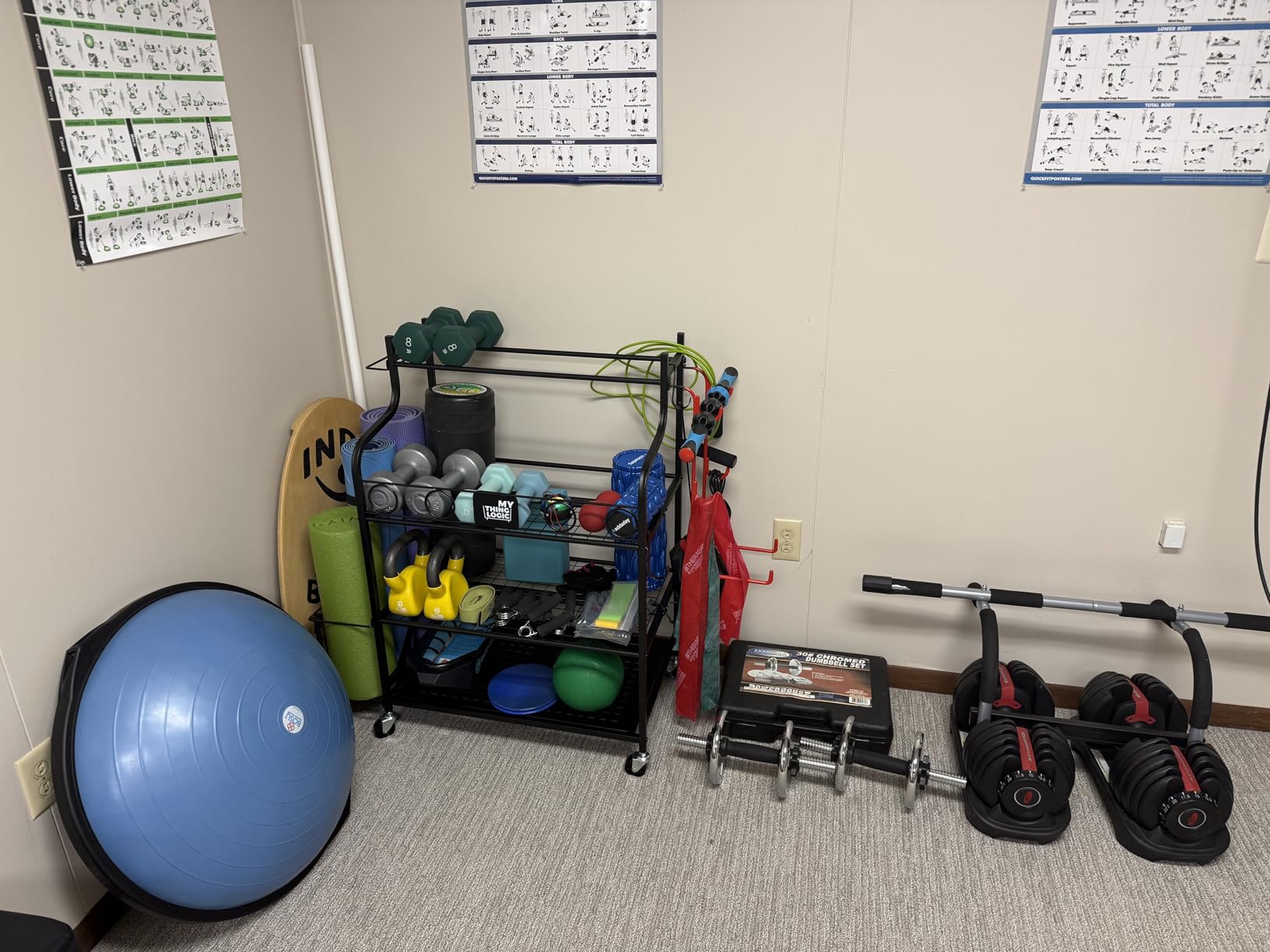 Mythinglogic Home Gym Rack for Dumbbells, Yoga Mats and Workout Equipment customer photo 2