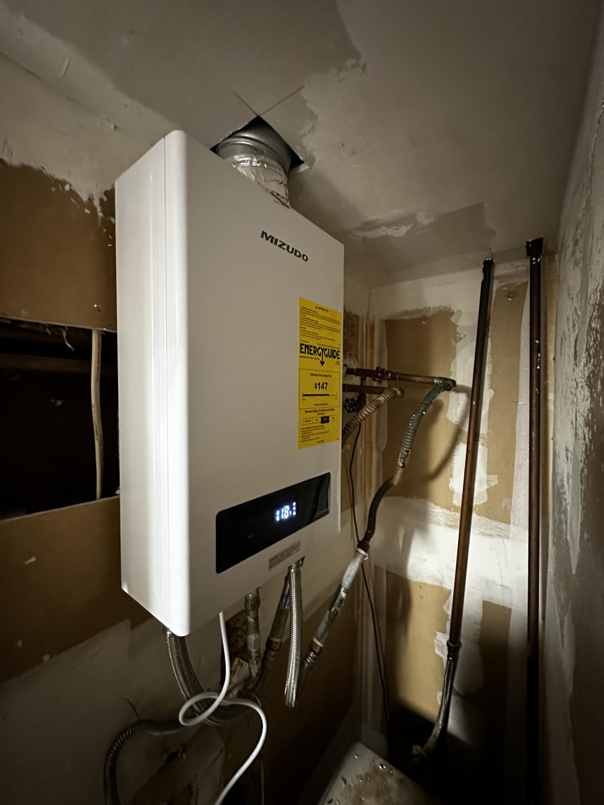 MIZUDO 120,000 BTU Natural Gas Tankless Water Heater,Max 5.1 GPM,WiFi&APP customer photo 1