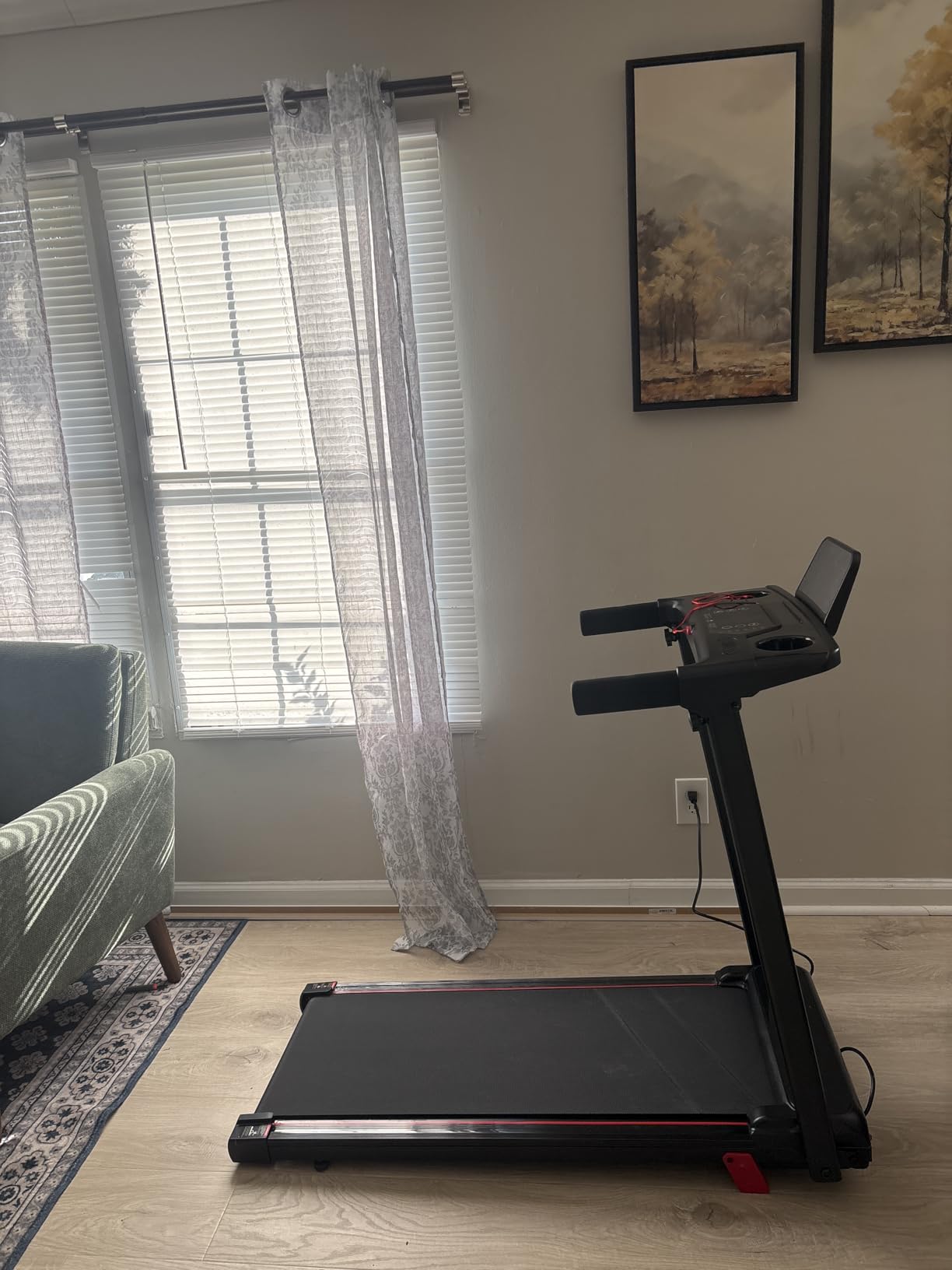 Treadmills for Home 3.0HP Foldable Treadmill with 12% Incline Small customer photo 2