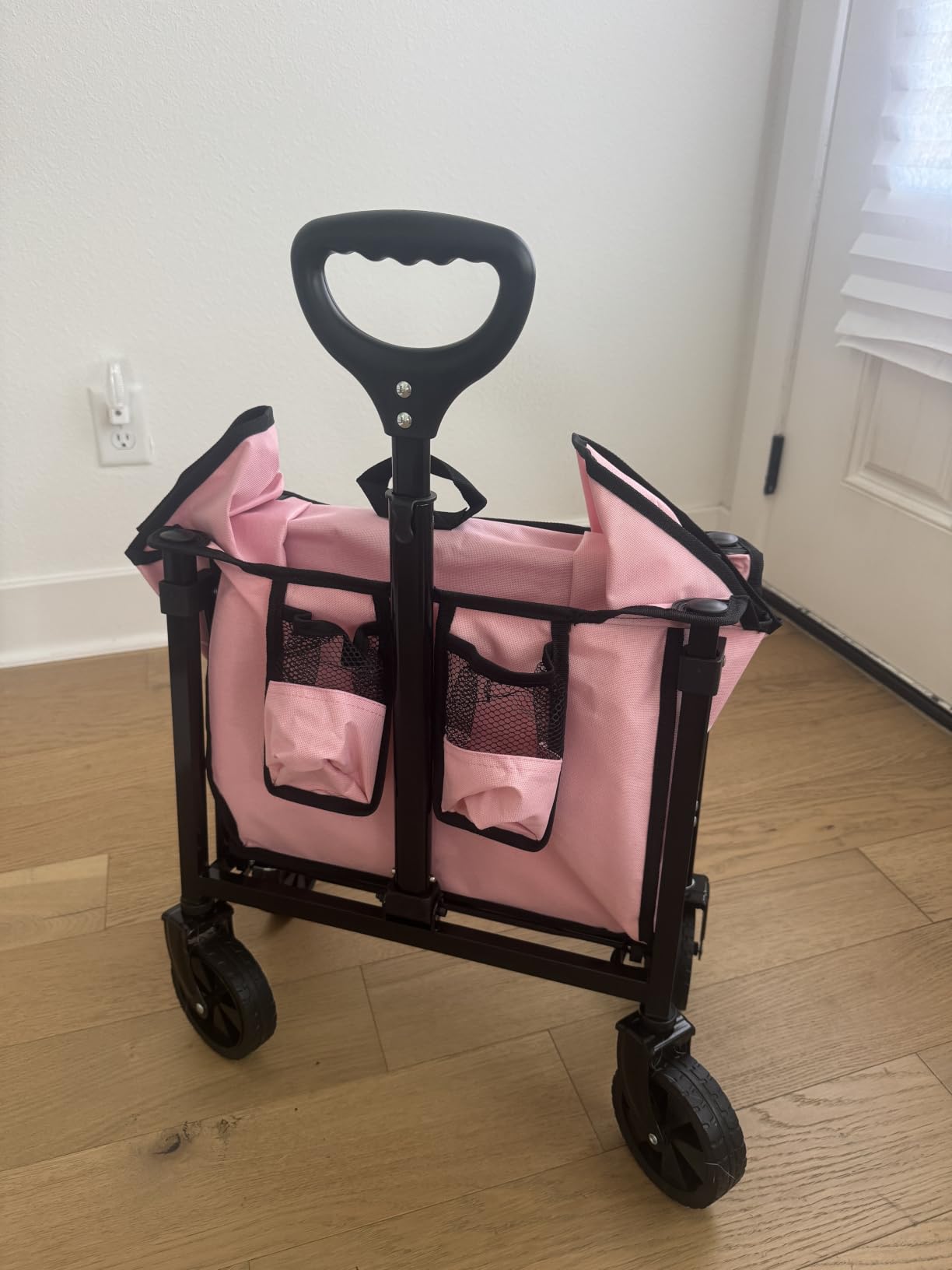 AMNOW 100L Collapsible Wagon Cart with All Terrain Wheels, 350LBS, Black customer photo 1
