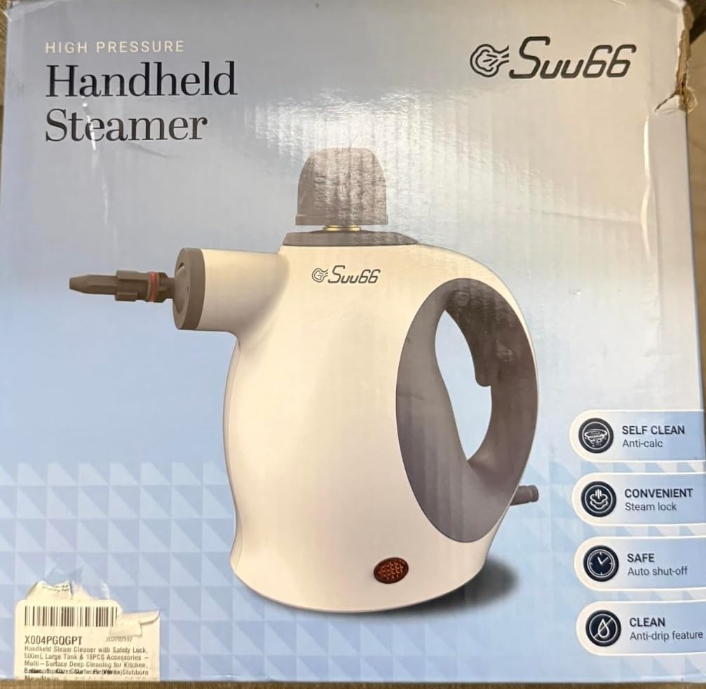 Suu66 Handheld Steam Cleaner, 500mL Tank, Deep Cleaning & 19PCS Accessories customer photo 2