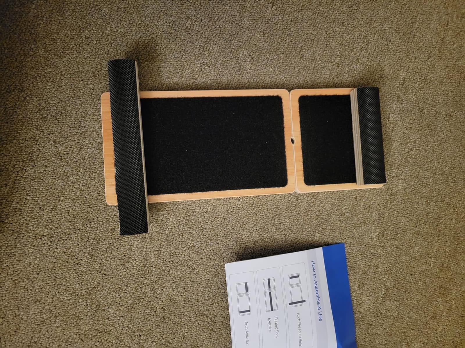 StrongTek Ankle Mobility Board, Wooden Single-Leg Balance Trainer, Non-Slip customer photo 2
