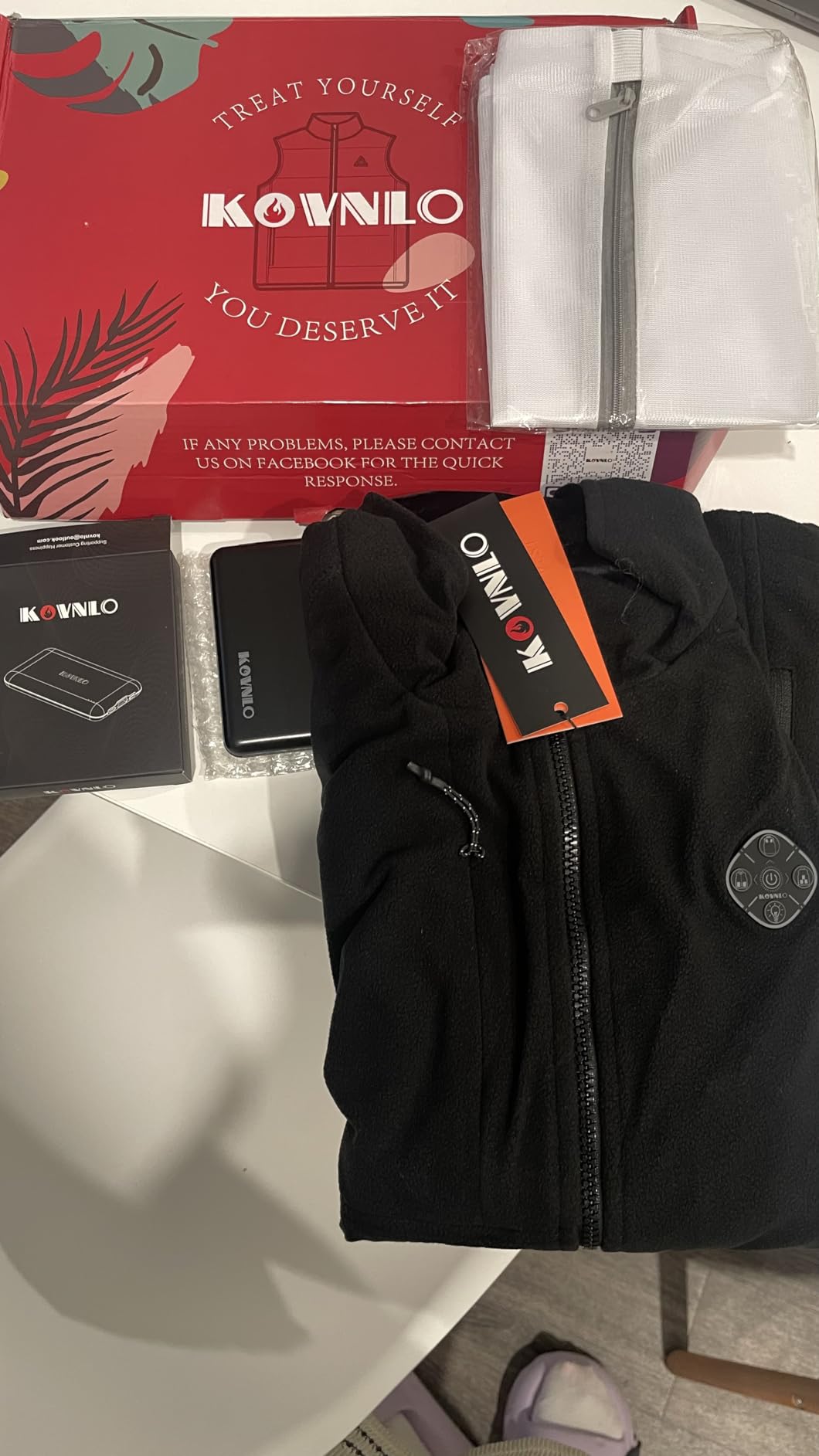 KOVNLO Men's Heated Fleece Vest with 8 Heating Panels and Battery Pack customer photo 1