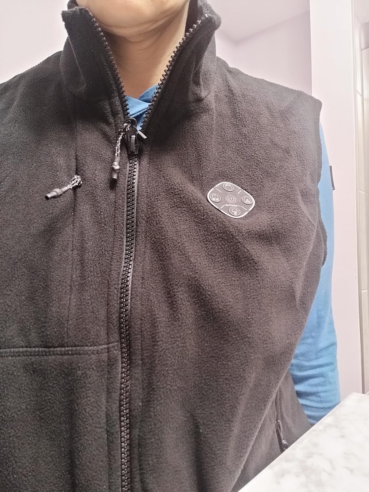 KOVNLO Men's Heated Fleece Vest with 8 Heating Panels and Battery Pack customer photo 2