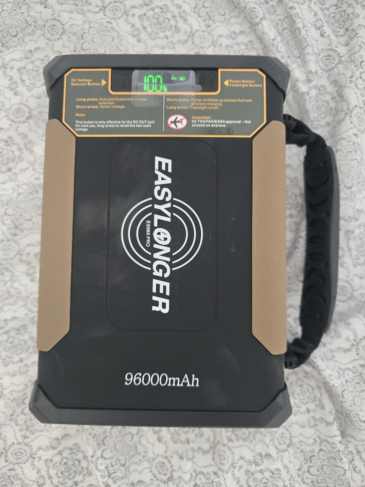 EASYLONGER CPAP Battery Backup ES960 PRO, 297.6Wh LiFePO4 Battery Pack customer photo 2