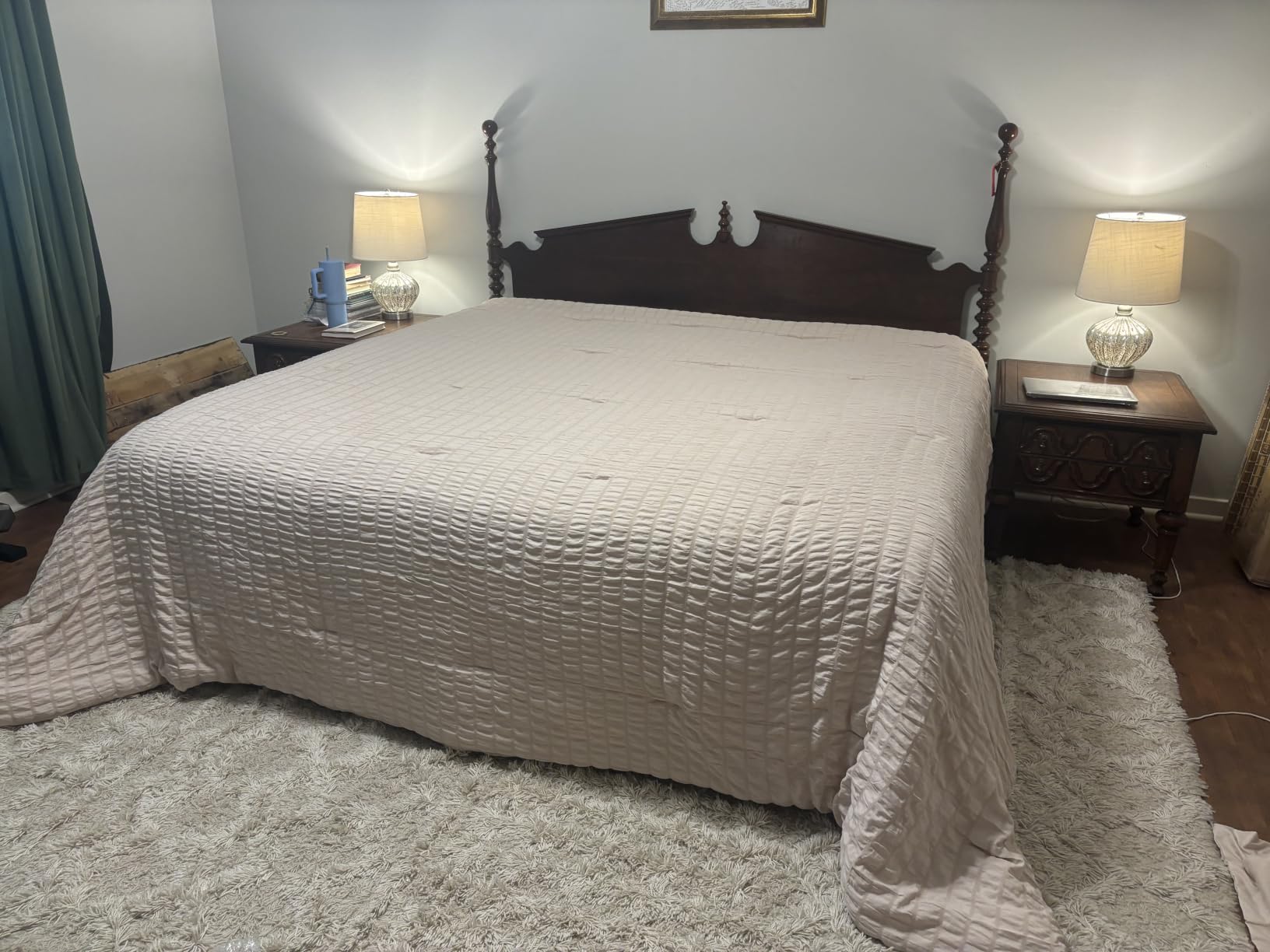 Bilily 10 Inch Low Bed Frame King with Round Corner Legs,3500 LBS Heavy Duty Low Profile King Size Bed Frame Metal Platform, No Box Spring Needed, Easy Assembly, Noise-free, Headboard Compatible,Black customer photo 1