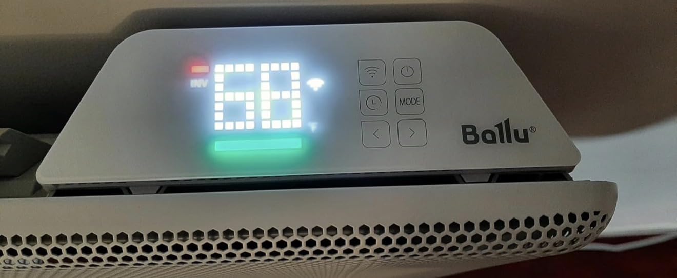 Ballu Mica Infrared Panel Space Heater for Large Room,Smart Quiet Heater with Programmable Thermostat,WiFi App Control,Inverter Energy Efficient for Indoor Use,Compatible with Alexa,White customer photo 1