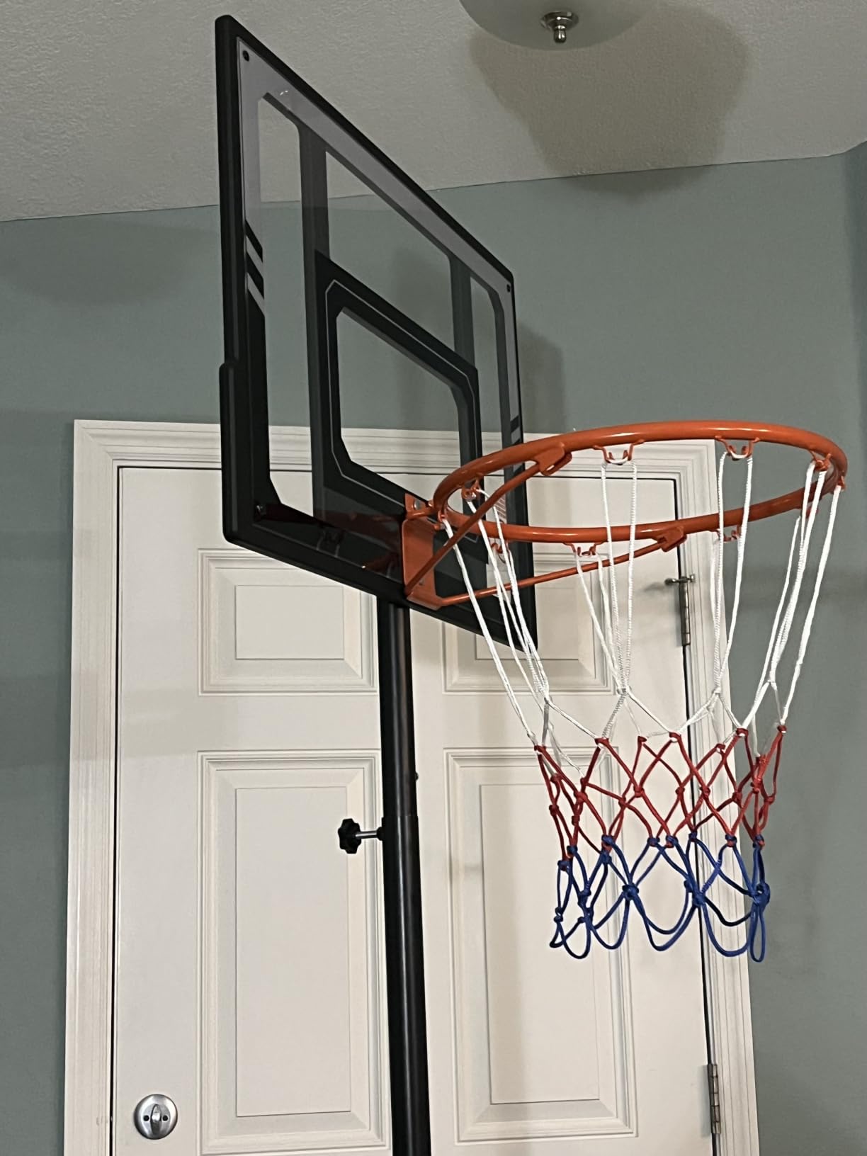 TONBUX Kids Basketball Hoop Outdoor, 3.5-7ft Stepless Adjustable Height, Portable Basketball Hoop for Kids in Backyard, Driveway and Indoor, Shatterproof PC Backboard customer photo 2