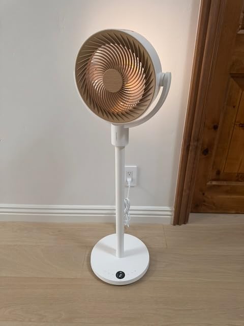 SwitchBot Smart Pedestal Fan, Rechargeable Oscillating Standing Fan for Bedroom, Corded & Cordless, Adjustable Height Floor & Desk Fan, 22dB, Remote & App, Works with Alexa,Google Home,HomeKit,Matter customer photo 2