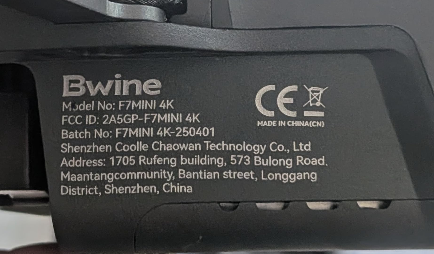 Bwine F7MINI 8K Photo 5.5