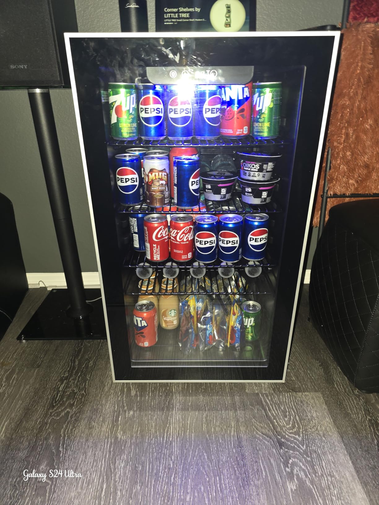 Electactic Wine Cooler 37 Bottle Freestanding Fridge with Stainless Steel Reversible Glass Door, 145 Can Beverage Refrigerator Quiet Compressor for Home Kitchen Bar, 4.5 Cu.ft Silver customer photo 2