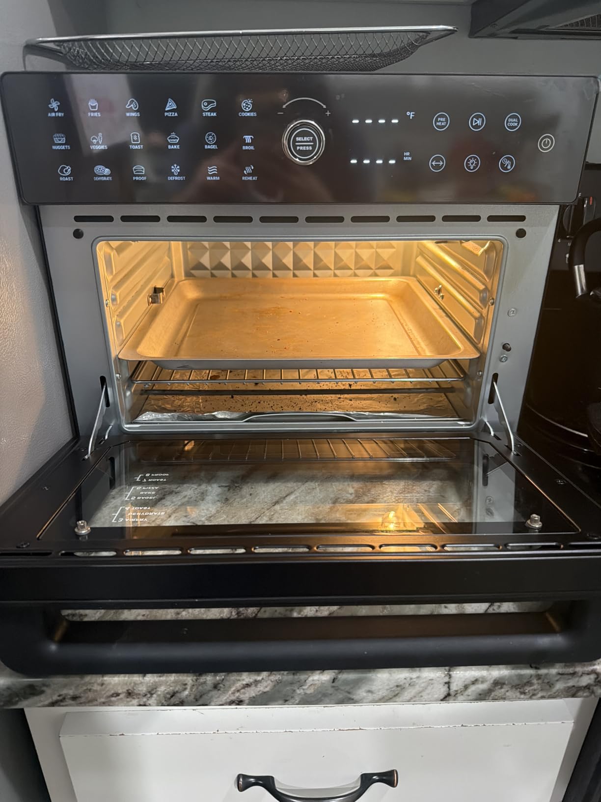 NutriChef 32 Quart Air Fryer & Oven | Digital Airfryer with 20 Presets, Dual Cook, Rotisserie, Bake & More | Multi-Function Convection Countertop Oven | Large Capacity | 18